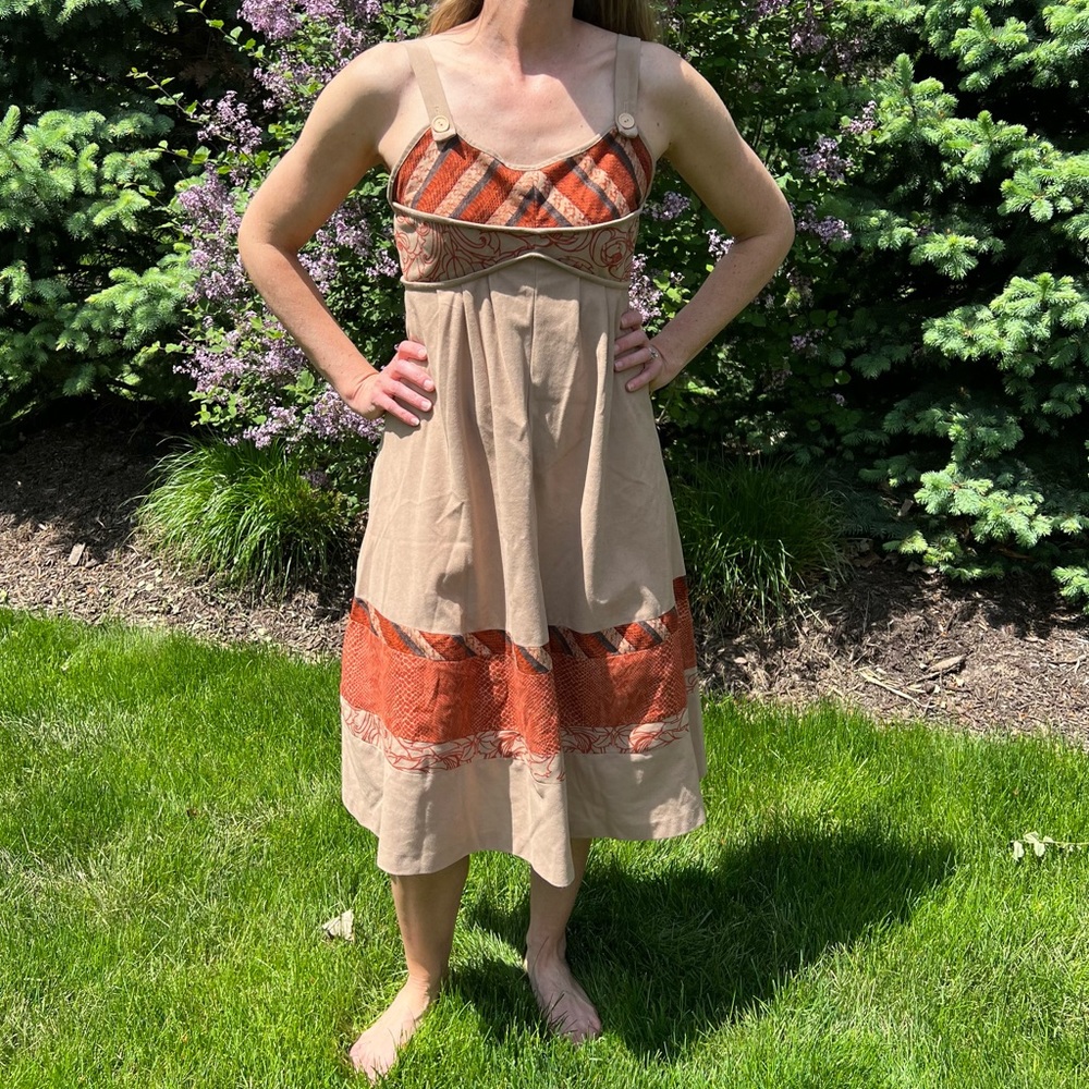 Vintage 70’s Boho Mixed Print Sheath Dress! EUC! - Picture 5 of 16